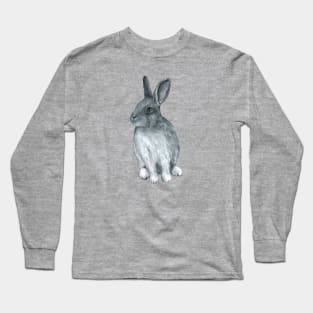 Hand drawn watercolor cute rabbit, bunny Long Sleeve T-Shirt